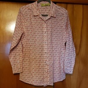 Arty Red Fox Button Down Shirt